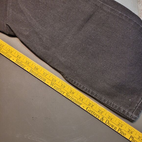 Levis 505 Jeans Mens 33x30 Black Denim LOOKS NEW Regular Fit Straight Leg 2001 - Picture 6 of 9